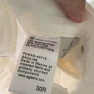 AG Adriano Goldschmied White Women's Shorts